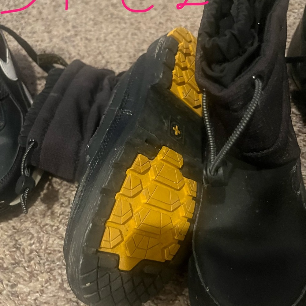 Dr. Martens Kids Black and Yellow Boots